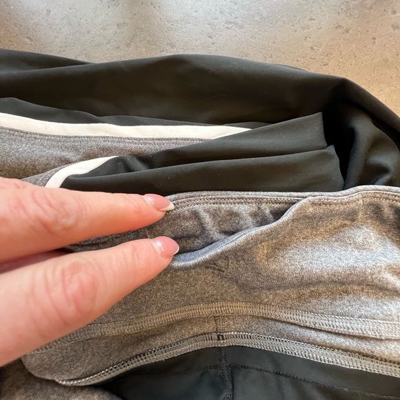 Tail leggings. Black with multi-colored stripes down the side. Size L. - Picture 7 of 10